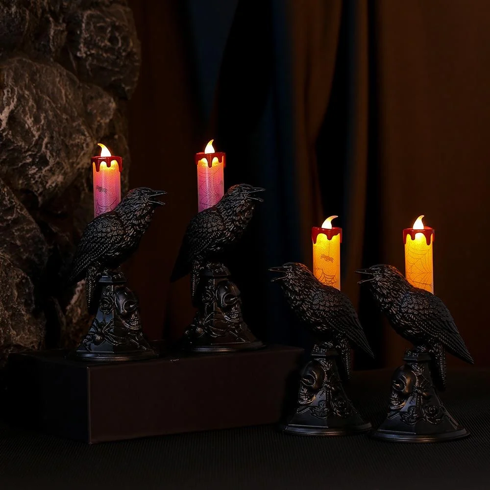 New Black Crow Statue Glowing  - Candle Supplies Europe recension och pris